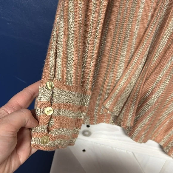 Free People Beach Bash Sweater Set Size Medium Peach Rare - Picture 4 of 9